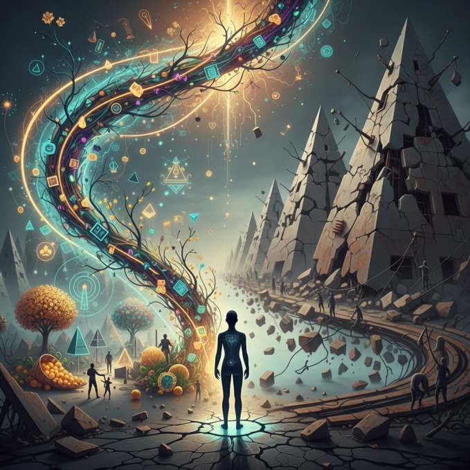 The Fork in Humanity: Institutional Collapse, Decentralization & the Mindset That Determines Your Future